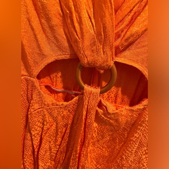 Eloquii Orange Ring Detail Cutout Romper - Picture 6 of 9